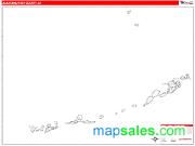 Aleutians West County Wall Map Zip Code Red Line Style 2009