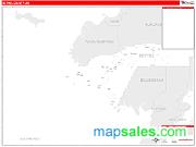 Bethel County Wall Map Zip Code Red Line Style 2009