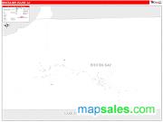 Bristol Bay County Wall Map Zip Code Red Line Style 2009