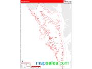 Sitka County Wall Map Zip Code Red Line Style 2009