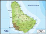 Barbados Physical Map