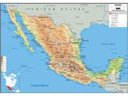 Mexico Physical Map