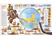 Discoveries of the Pacific 1974 Wall Map