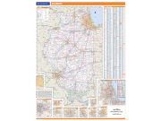 Illinois  State Wall Map