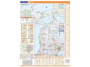 Michigan State Wall Map