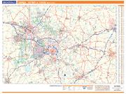 Raleigh NC Vicinity Wall Map