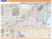 Virginia State Wall Map