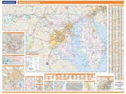 Delaware/Maryland State Wall Map