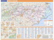 North Carolina State Wall Map