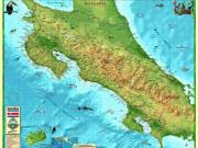Costa Rica Wall Map