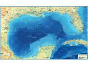 Gulf of Mexico Wall Map