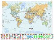 World Flags Wall Map