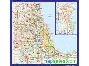Chicago IL Wall Map