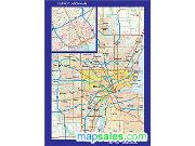 Detroit MI Wall Map