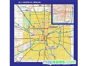 Indianapolis IN Wall Map