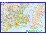 New York, NY Wall Map