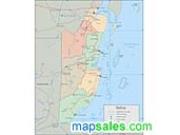 Belize Wall Map