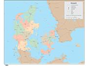 Denmark Wall Map