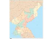 North Korea Wall Map