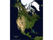 North America Physical Wall Map