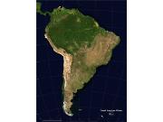 South American Winter Physical Wall Map