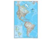 The Americas Political Wall Map