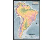 South America Physical Wall Map