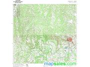 Autauga County Wall Map Topographic 2009