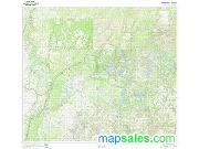 Burnett County Wall Map Topographic 2009