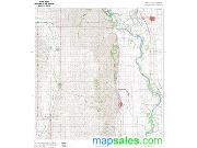 Burt County Wall Map Topographic 2009