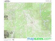 Chilton County Wall Map Topographic 2009