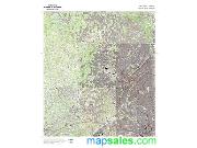 Cobb County Wall Map Topographic 2009