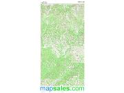 Crenshaw County Wall Map Topographic 2009