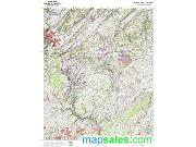 Hunterdon County Wall Map Topographic 2009
