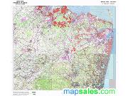 Monmouth County Wall Map Topographic 2009