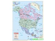 North America Classroom Wall Map