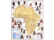 People of Africa Wall Map