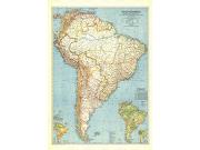 South America 1942 Wall Map