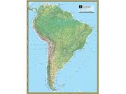 South America Physical Wall Map