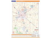Indianapolis IN Vicinity Wall Map