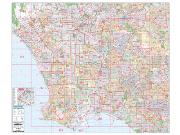 Southern Los Angeles CA Wall Map