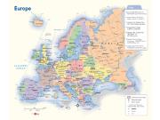 Europe political Wall Map