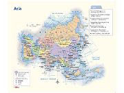 asia political Wall Map