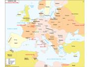 Europe 1945 The Second World War Wall Map