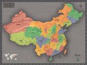 Contemporary China Wall Map