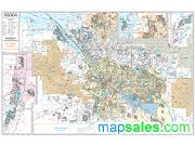 Tucson Zipcodes Wall Map