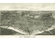 Cincinnati 1900 Antique Wall Map