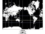 Pacific-Centered World Simplified Map - Mercator