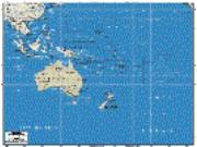 Australia Oceania Simplified Map