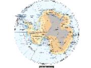 Antarctica Physical Wall Map
